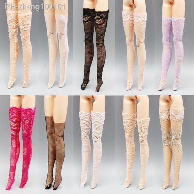 3Pcs/Set Colorful Lace Long Socks Legging Casual Wear Accessories Dress Clothes For 1/6 Blyth Barbies Doll Stockings Girl`s Toy