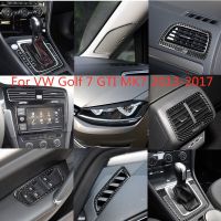 คาร์บอนไฟเบอร์สติกเกอร์สำหรับ Volkswagen VW กอล์ฟ7 GTI MK7 2014-2019ตกแต่งภายในรถอุปกรณ์เสริมสำหรับรถยนต์