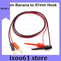 ixoo61 store Multimeter Measure 4mm Banana Plug to Test Hook Clip Lead Cable 1M Test Wire Connector Gold Plated