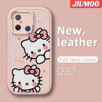 เคส JIUMOO สำหรับ Xiaomi Redmi 12C เคส M5s POCO C55 POCO เคสโทรศัพท์ลายแมวนำโชคบางดีไซน์ใหม่นุ่มหนังเคสป้องกันกล้องฝาปิดด้านหลังเลนส์เต็มรูปแบบเคสกันกระแทก