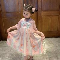 Children Hanfu Princess Baby Girl Dress Mandarin Collar  CottonTraditional Chinese Cloth Outfit  Costumes Oriental Fairy 2 6  by Hs2023