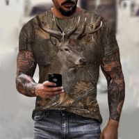 2023 Camouflage Boar Hunting Animal t Shirts Mens Womens Printed Short Sleeves Street Casual Harajuku Oversized Clothing Xs-5xl comfortable