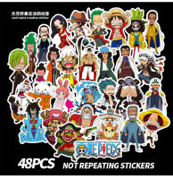 สติ๊กเกอร์วันพีช วันพีช ลูฟี่ one piece sticker สติ๊กเกอร์ (7 cm/48 ชิ้น) สติ๊กเกอร์ตกแต่ง  DIY ของสะสม ของเล่น ของเล่นถูกๆ ของเล่นเด็ก