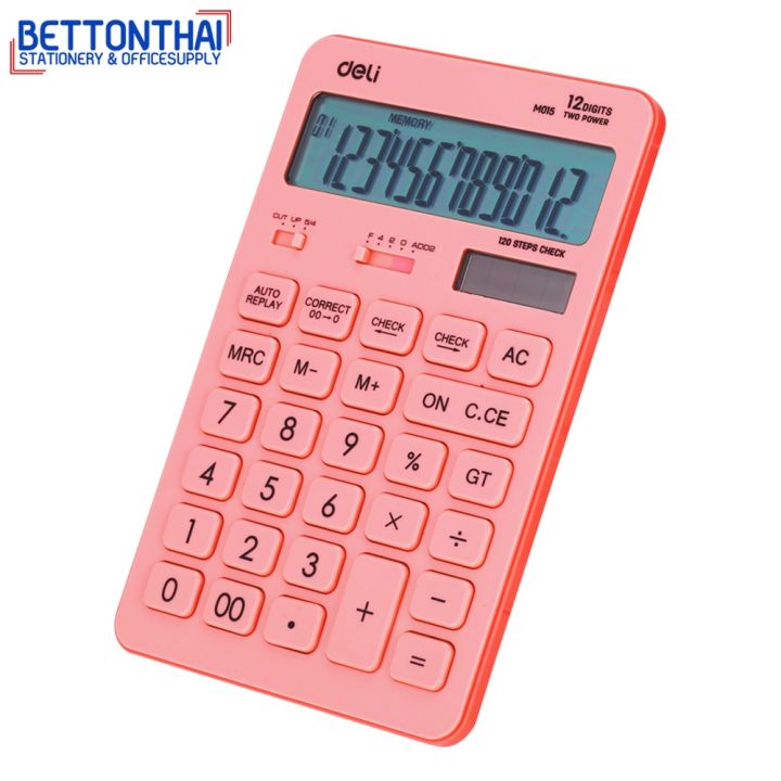 deli-m015-calculator-modern-calculator-12-digit-เครื่องคิดเลขแฟนซี-สุดน่ารัก-รับประกัน-3-ปี-เครื่องคิดเลข-office-school-บริการเก็บเงินปลายทาง