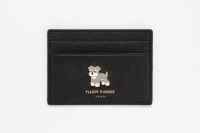 [ART ] From Korea Black Card Wallet Schnauzer Badge Simple Holder Best