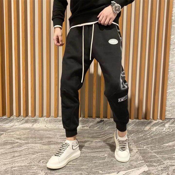 nghg-mall-high-quality-brands-internet-celebrity-with-the-same-9-point-pants-mens-korean-version-slim-fitting-and-versatile-spirit-mens-trendy-mens-pants