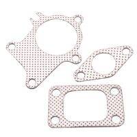 T3/T4 Turbo 5 Turbocharger Downpipe Gasket Combo Kit For Universal