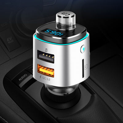 CDEN FM transmitter U disk lossless music player car mp3 player Bluetooth handsfree calling QC3.0 car charger atmosphere lights