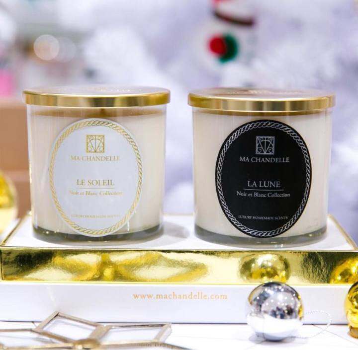 Black and White Scented Candle 230g [MA CHANDELLE] Lazada.co.th