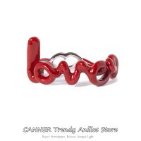 【YF】ஐ✜  CANNER LOVE Rings Colors Enamel Dripping Lovers Ins Valentines Day Anillos Jewelry