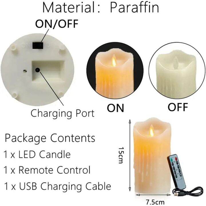 cw-led-candles-flickering-flameless-candlesrechargeable-candle-real-wax-candles-with-remote-control