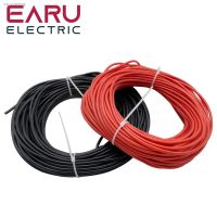 ﹍✸ 10Meters/Lot Heat-resistant Soft Electrical Silicone Wire Cable 8 10 12 14 16 18 20 22 24 26 28 30 AWG 5M Red and 5M Black Color