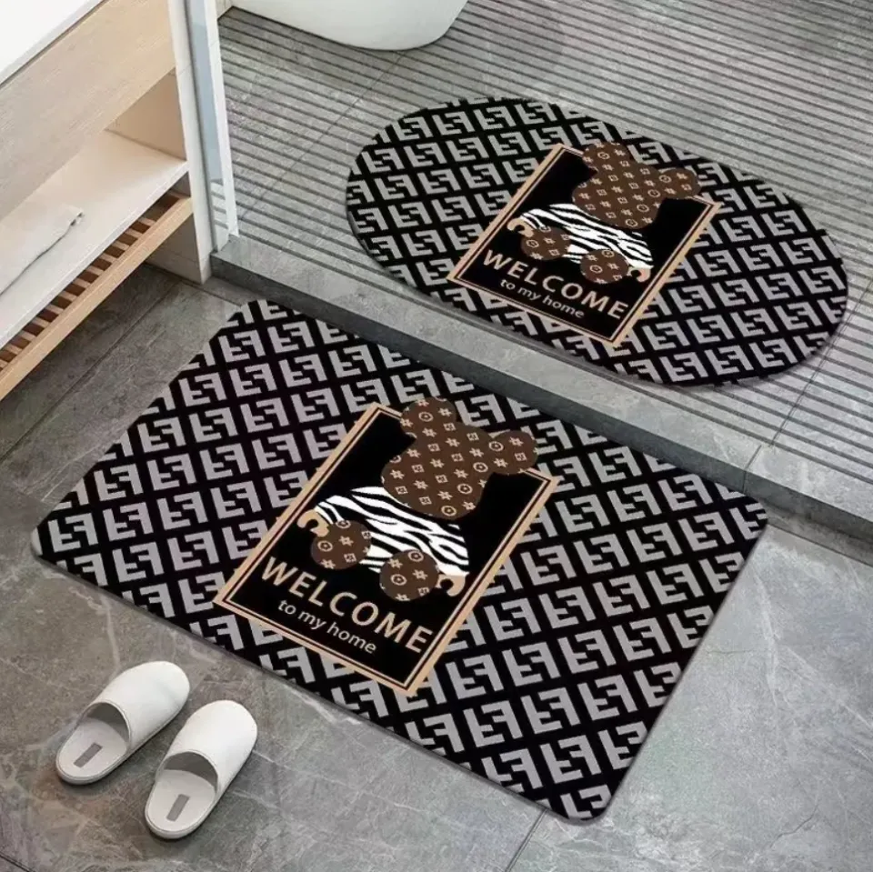 2in1 Set Shower/Kitchen/Bedroom Floor Mat Waterproof Quick Drying