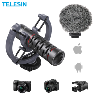 ESIN 3.5 mm Condenser Recording Microphone on-Camera Universal for Android Canon SLR DSLR Mac Tablet Vlogging