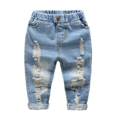 Children Hole Broken Jean Pants 2020 Kids Baby Classic Pant Children Denim Clothing Trend Long Bottoms Baby Boy Casual Trousers