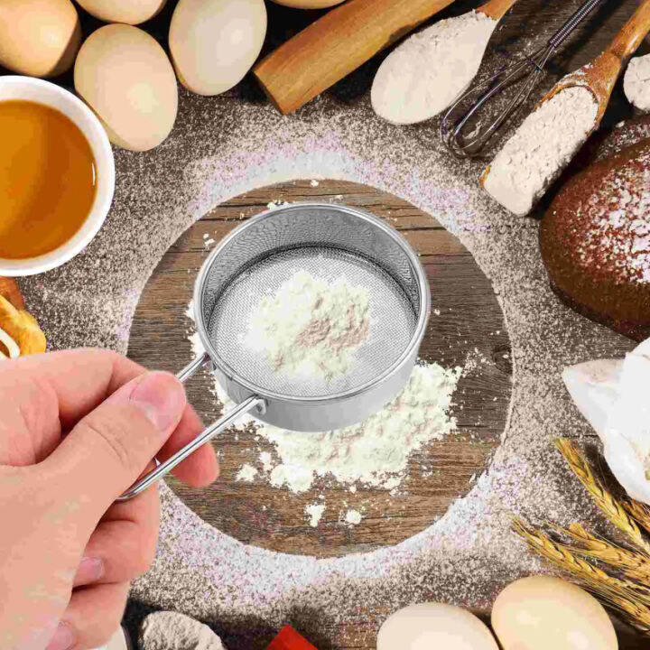 Stainless Steel Flour Sieve Handheld Powdered Sugar Sieve Flour
