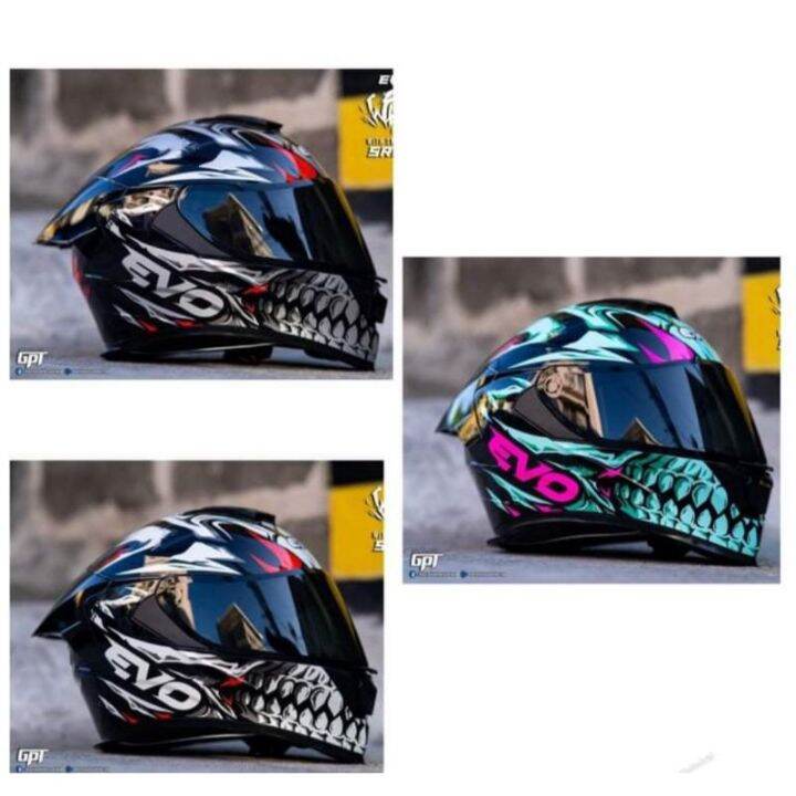 Evo helmet GTPRO Wraith/ Riot ONHAND COD with freebis Lazada PH
