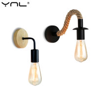 Vintage R Rope Wall Lamp Sconce Wall Lights E27 Industrial Decor Indoor Lighting Bedside Lamp Dining Room Bedroom Light