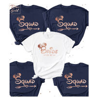 Cute Squad Bride To Be Funny Cartoon Women T Shirts The Bachelor Party Graphic Clothes Ladies Out Night Clothing Gift Kawaii Top