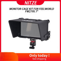 Nitze ชุดกรอบใส่จอภาพสำหรับ Feelworld FW279S 7 "พร้อมที่หนีบสาย HDMI,Sunhood,Tali Bahu,Gratis Ongkir ที่ยึดที่วางจอภาพ