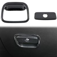 Carbon Fiber Interior Storage Glove Box Handle Cover Trim Glove Box Handle Cover Trim for Dodge Durango 2011-2020