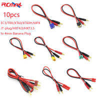 RCmall 10Pcs EC3 Trx XT60XT60H Mpx T-Plug HXT4.0 HXT3.5ตัวเชื่อมต่อชาย4.0 Banana Plug Charge 300มม. สายชาร์จ