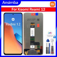 Ansimba หน้าจอ LCD เดิม6.79นิ้วสำหรับ Xiaomi Redmi 12 23053RN0 2A ชิ้นส่วนจอสัมผัสแอลซีดีของเครื่องแปลงดิจิทัลหน้าจอ LCD อะไหล่สำหรับหน้าจอ Xiaomi Redmi 12นิ้ว