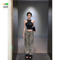 COD NINI [new products of the season] temperament hot girl letter sleeveless vest outer wear summer tight sexy hollow inner top womens suspenders anti-exposure