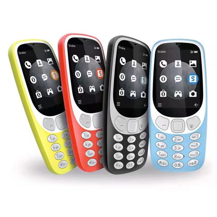 มือถือ3310-โทรศัพท์ปุ่มกด-4g-2ซิม-ไลน์-เฟส-ได้-รุ่นใหม่-หน้าจอ2-4