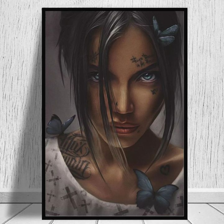 tattoo-charming-sexy-africa-girl-poster-nordic-beauty-woman-prints-home-decor-canvas-painting-wall-art-for-living-room-pictures