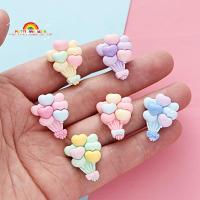 11DDTTII 30pcs Cabochon ลูกโป่งสี อุปกรณ์เสริมเสริม เรซิน งานฝีมือตกแต่งงานปาร์ตี้ น่ารักน่ารักๆ บอลลูนความรัก กิ๊บติดผมเครื่องประดับ DIY สมุดเก็บภาพ