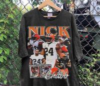 เสื้อยืด NICK chubb สไตล์กราฟิกสไตล์วินเทจ90s เสื้อเชิ๊ต NICK chubb วินเทจขนาดใหญ่เสื้อยืดกีฬาย้อนยุคอเมริกันฟุตบอลของขวัญเถื่อน (8