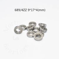 Bearing 689-4ZZ 689zz 10 Pieces 9x17x4(mm) free shipping chrome steel Metal Sealed High speed Mechanical equipment parts