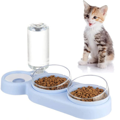 Automatic Cat Bowl Water Dispenser Water Storage Pet Dog Cat Food Bowl Food Container with Waterer Pet Waterer Feeder