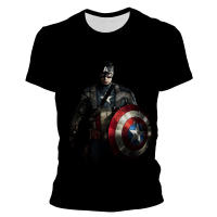 ฤดูร้อนใหม่2022เสื้อยืดสำหรับชาย Marvel HERO กัปตันอเมริกา3D พิมพ์เด็กผู้หญิงเสื้อยืดลำลองสำหรับบุรุษสตรี Tee Tops