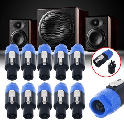 10pcs Speakon 4 Pin Male Plug Connector Compatible Audio Wire Cable Connectors High Quality Electrical Equipment