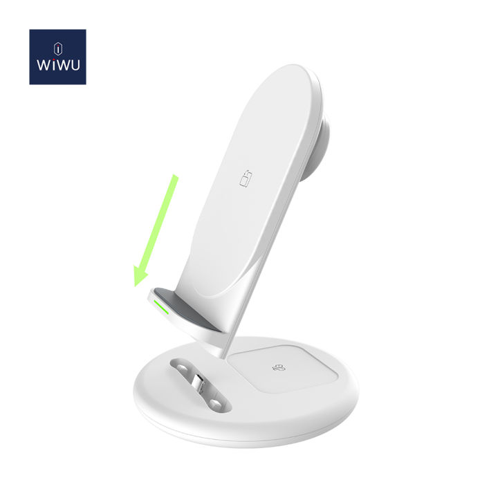 wiwu-power-air-3-in-1-แท่นชาร์จไร้สาย-desktop-wireless-charger-mobile-phone-stand-for-phone-earbuds-fast-charge