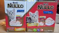 Nekko อาหารเปียกแมว NP3 รสปลาทูน่าหน้าปูอัด ยกโหล 12ซอง