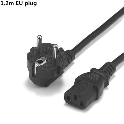 EU สายไฟกระแสสลับยุโรป IEC C13ต่อสายไฟ1.2ม. 18AWG เครื่องพิมพ์3D จอสำหรับคอมพิวเตอร์พีซีเหมาะสำหรับทีวีซัมซุง