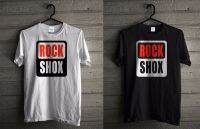 T-Shirt Pria Rock Shox Logo Baru Pengendara Sepeda Gunung Mtb Berkendara S Sampai 3Xl Kaus Cetak 3D Hitam Putih Klasik S-4XL-5XL-6XL