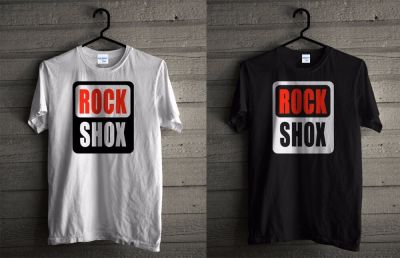 T-Shirt Pria Rock Shox Logo Baru Pengendara Sepeda Gunung Mtb Berkendara S Sampai 3Xl Kaus Cetak 3D Hitam Putih Klasik S-4XL-5XL-6XL