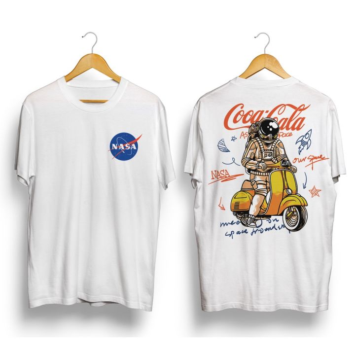 unisex-oversized-t-shirt-astronaut-white-oversized-top-ลืมเสื้อยืด-kemeja-baju-lelaki-sweat-oversized-มาถึงแล้ว