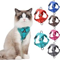 【FCL】✠▼ Breathable Accessories Dog Harness Reflective Leash Set Outdoor Walking Chest Leads L