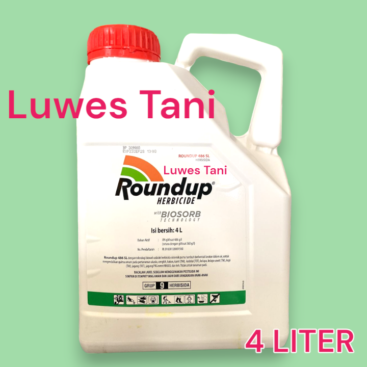 Roundup 486 SL 4 Liter Herbisida Obat Pembasmi Rumput Sistematik ...