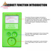 เครื่องมือที่ใช้ในครัวเรือนมิเตอร์วัดแบตเตอรี่ตัวตรวจสอบแบตเตอรี่เซลล์แบบกดปุ่มตารางการวัดแบตเตอรี่1ชิ้น3V 1.55V