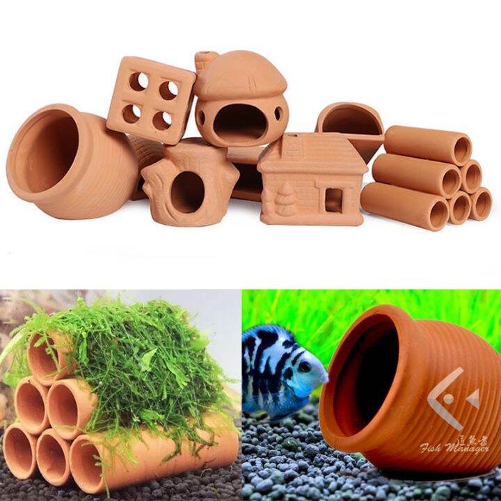 Ceramics Aquarium Decoration Shrimp Fish Hatch Hiding Shelter Pineapple