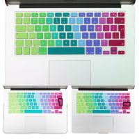 Gradient color rainbow Silicone UK/EU/US layout Keyboard Protector Cover Stickers Film For Macbook Air 13 Pro retina 13 15 16