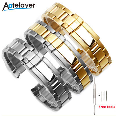 Aotelayer 17มม. 20มม. 316L สแตนเลสสตีลผู้ชายนาฬิกาอุปกรณ์เสริมสำหรับ Rolex Daytona Series Arc ปากกันน้ำสายคล้องคอผู้หญิงนาฬิกา