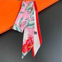 ♛□∋ Beautiful Colorful French scarves Fashion Women Small Long Scarf Chiffon Silk Spring Skinny Lady Headband Bag Ribbon Choker