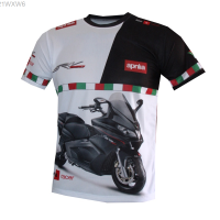 short New Summer New casual sleeved T-shirt with Aprilia Rsv4 racing logo, suitable for men fashion versatile t-shirt